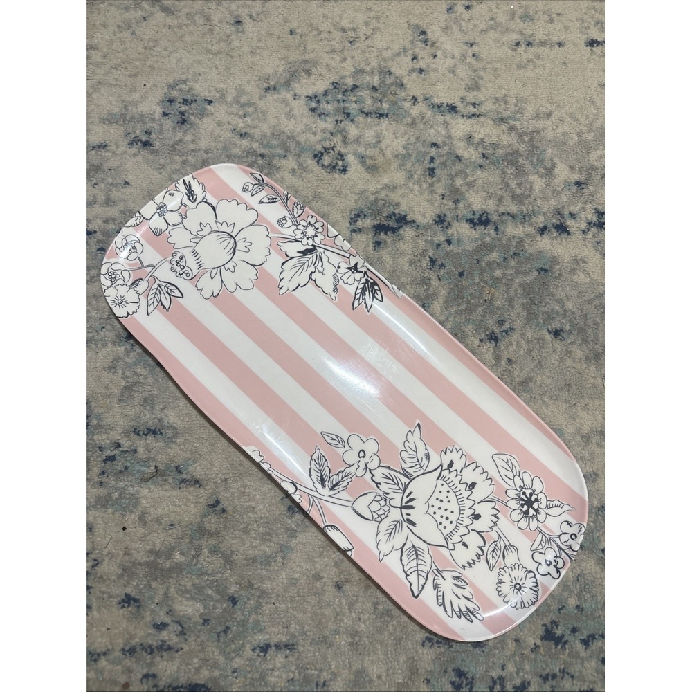 Vera Bradley Midnight Blush Floral Serving Tray, 17" X 7"